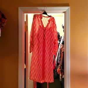 Double layer sheer arm dress